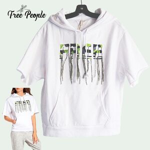 FREE PEOPLE NEW Skater FREESTYLE MOVEMENT Embroidery Logo Hoodie Sweat S